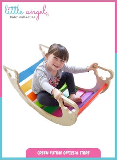 Wooden Rocker for Kids Rainbow Balance Board Climbing Arch Frame Toddler Indoor Play Gym Rocking Balance Board Toy - pzsku/ZE86FB39D2752E4E5665CZ/45/_/1740644732/b1066a5e-efd8-4ea6-a687-79b66c5e0812