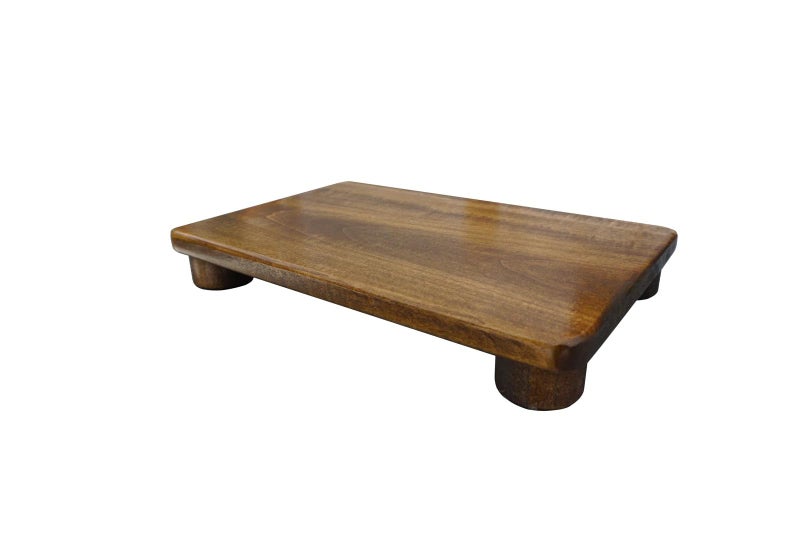 Runam Woods Premium One Step Stool for Kitchen Stairs Half Step Stool Desk Table Foot Stool Solid Wood Step Stool Footrest for Bedroom Kids Adult. (Style- B, Height- 5") - Image 1