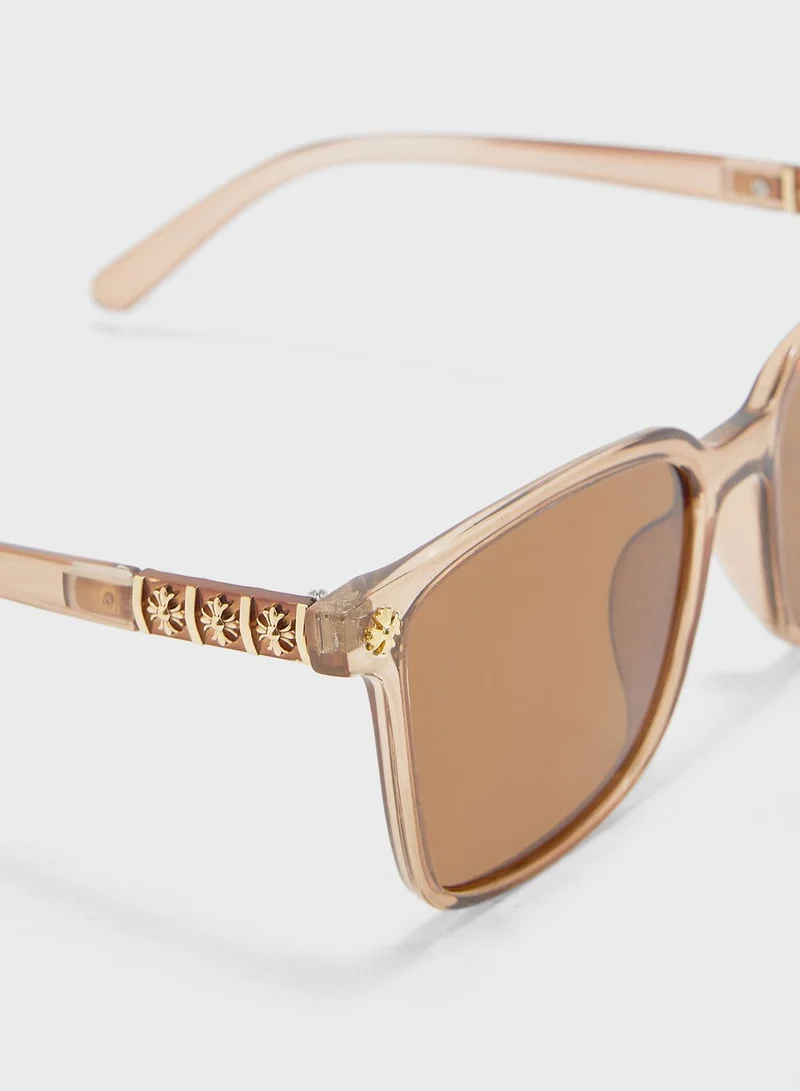 Seventy Five Polarized Square Len Sunglasses