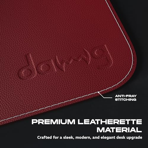 daWg KeyMat L1, Premium Vegan Leather Desk Mat, Anti-Slip, Anti-Skid, Dual-Sided Mat, Water Resistant, Strong Stitching, Perfect for Gaming/Office/Work from Home, Easy to Carry (630 x 280mm) (Black) - Image 4