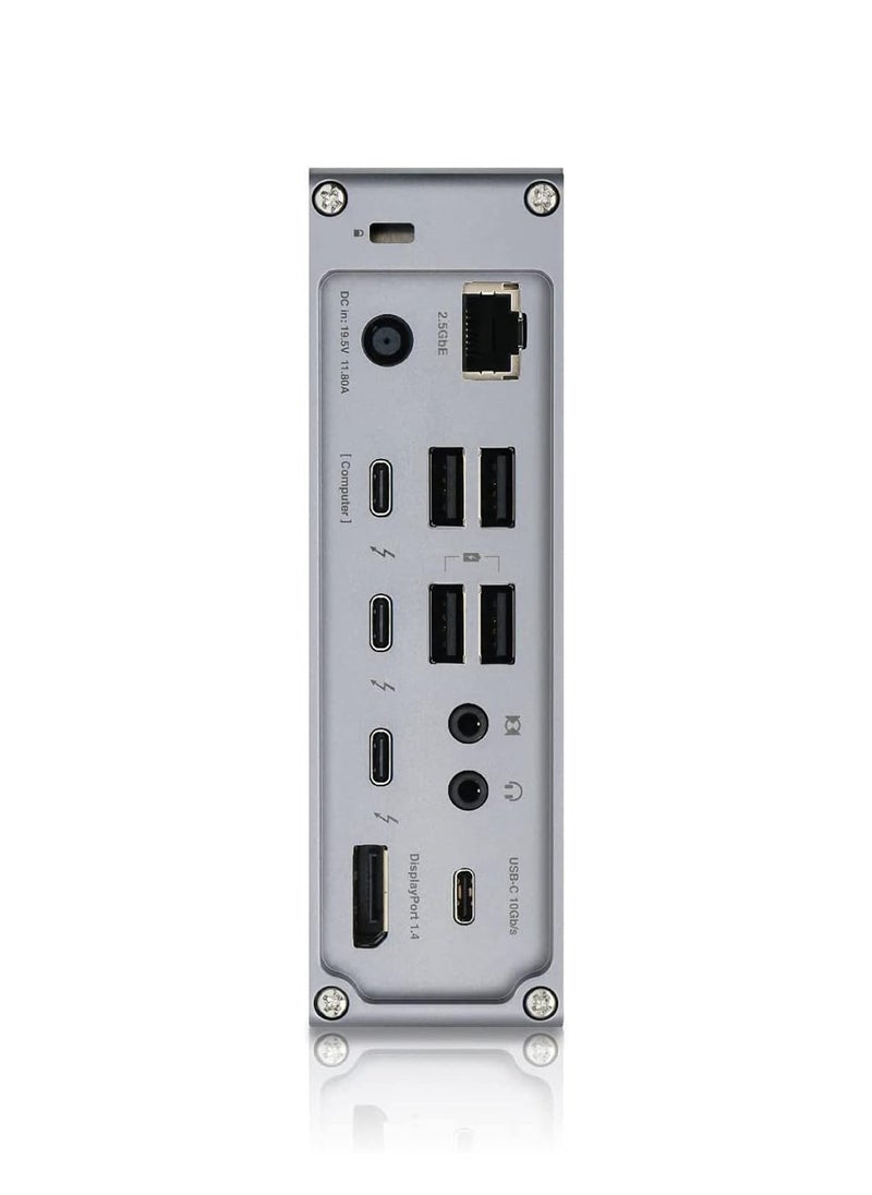 TS4 Thunderbolt 4 Dock - 18 Ports, 98W Charging, 3x Thunderbolt 4 40Gb/s, 5 x USB-A, 3 x USB-C (10Gb/s), 2.5GbE, Single 8K or Dual 6K 60Hz Displays, Mac, PC, Chrome Compatible with 0.8m Cable