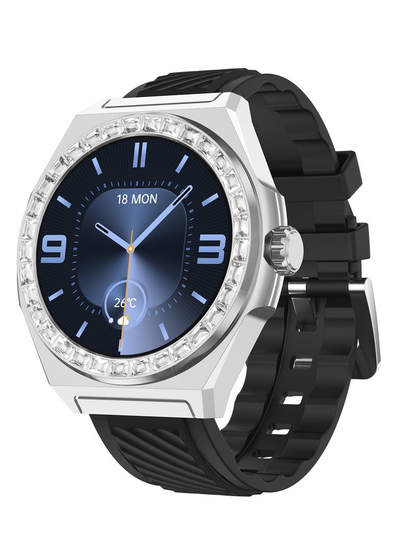 AROAQ LG72 Pro Max Smart Watch, 300mah Battery HD AMOLED Health Monitoring Smart Watch, IP68 Waterproof Smart Wrist Watch With Blood Oxygen ECG Heart Rate And Body Temperature Monitoring, (Black) - Image 1