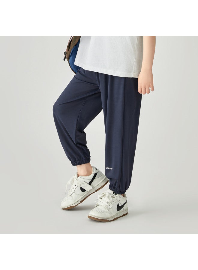 Light Wave Mosquito Repellent】children's 2025 Summer Lightweight Breathable Anti-mosquito Pants With Elastic Cuffs, Quick-dry Sports Pants For Boys - Image 3