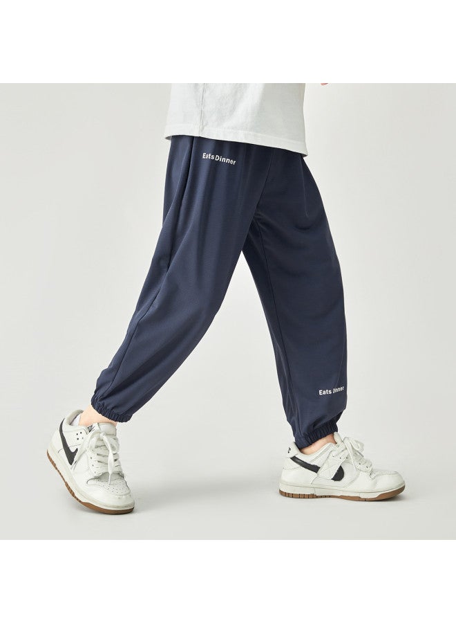 Light Wave Mosquito Repellent】children's 2025 Summer Lightweight Breathable Anti-mosquito Pants With Elastic Cuffs, Quick-dry Sports Pants For Boys - Image 4