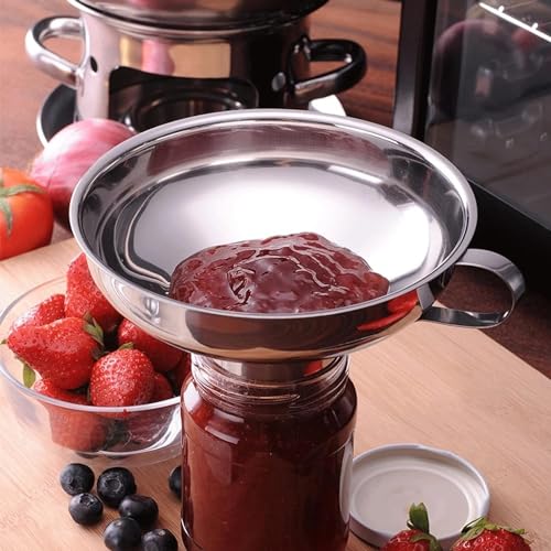 Bridge2shopping 11 CM Canning Funnel with Handle, 304 Stainless Steel Funnel Wide Mouth use for Mason Jars, oil funnel for kitchen - Image 5