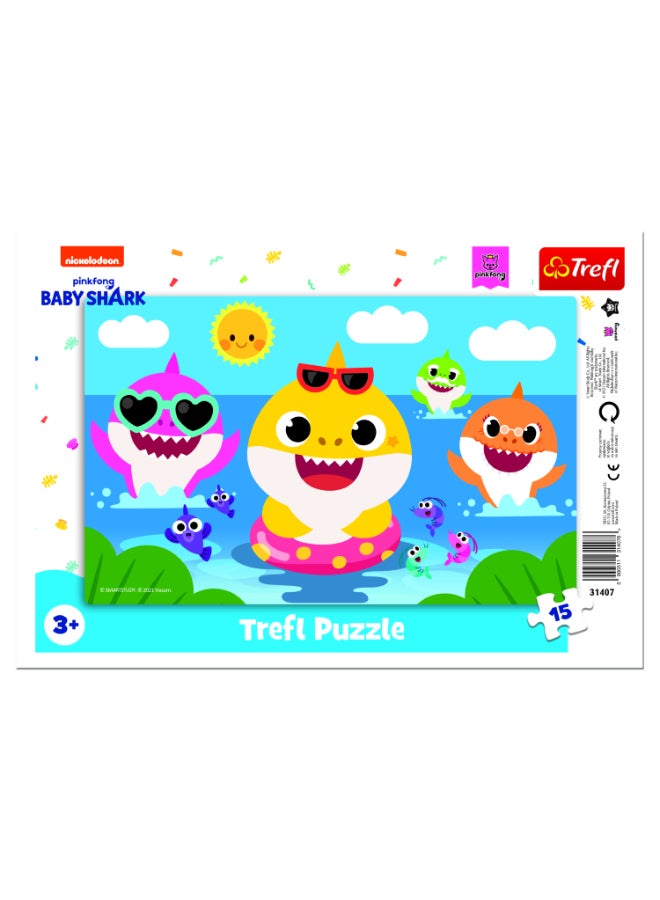 Puzzles - "15 Frame" - Happy Sharks / Viacom Baby Shark