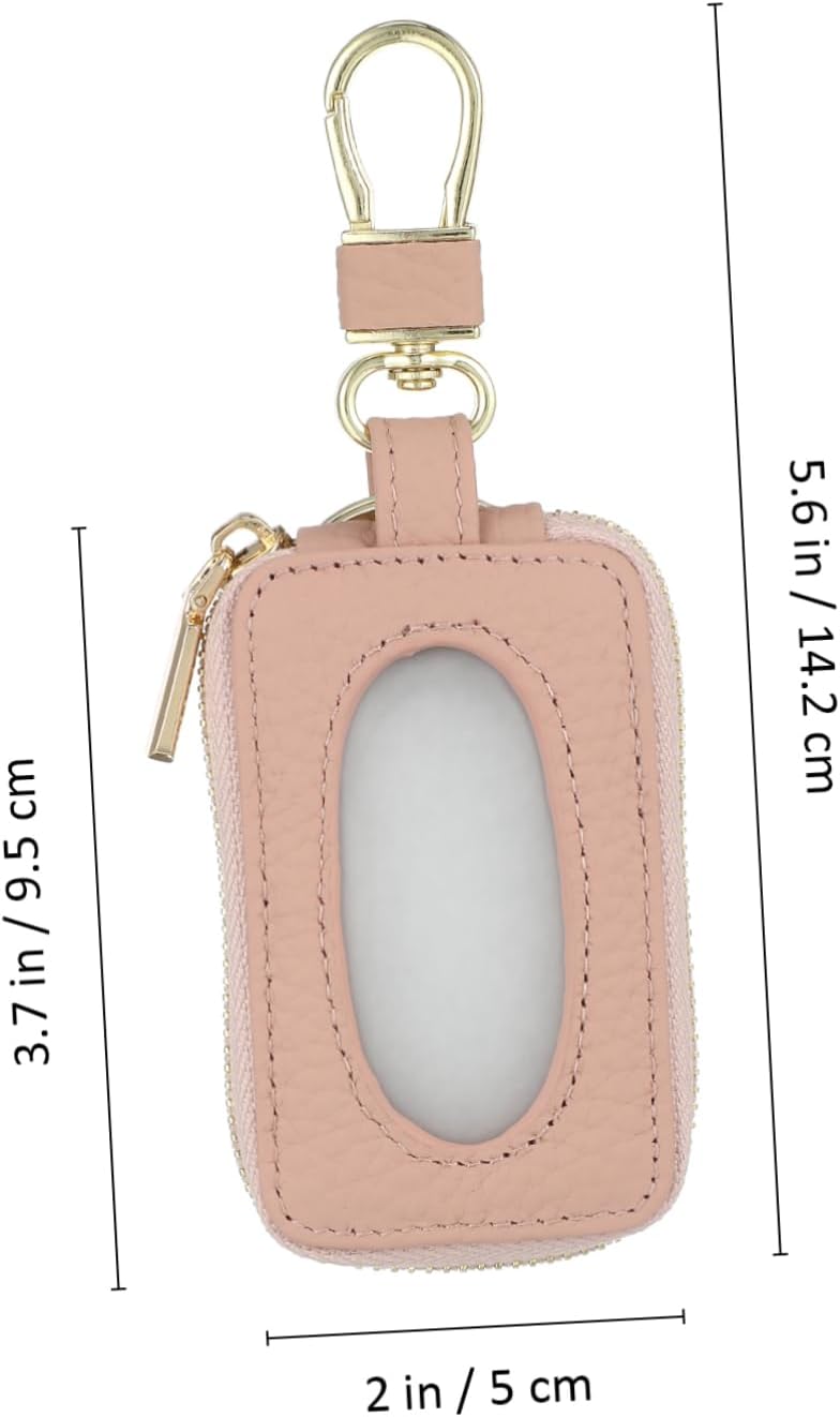 PRETYZOOM Compact Car Key Bag Pouch Mini Key Fob Case Snap Hook for Women Small Zippered - Image 1
