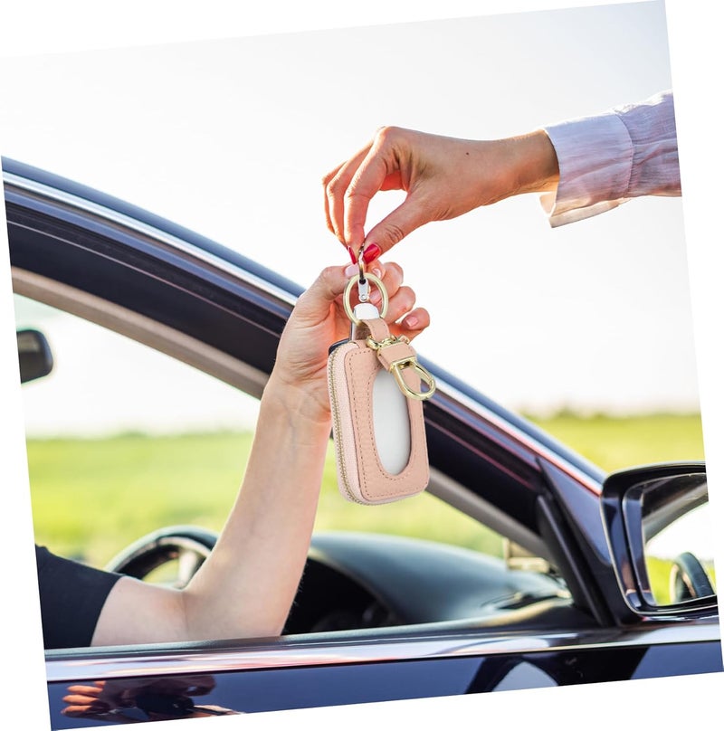 PRETYZOOM Compact Car Key Bag Pouch Mini Key Fob Case Snap Hook for Women Small Zippered - Image 3