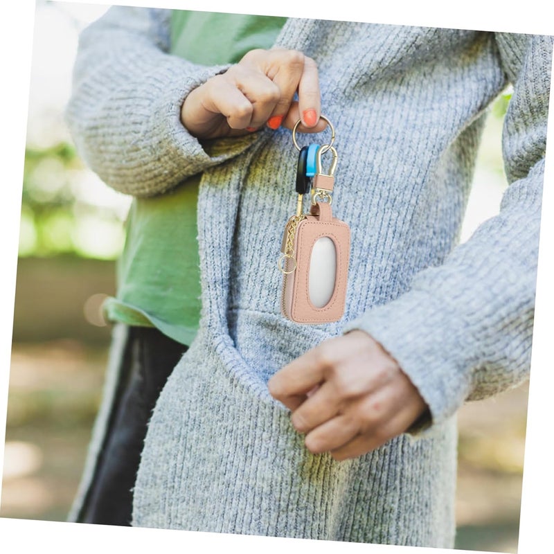 PRETYZOOM Compact Car Key Bag Pouch Mini Key Fob Case Snap Hook for Women Small Zippered - Image 4