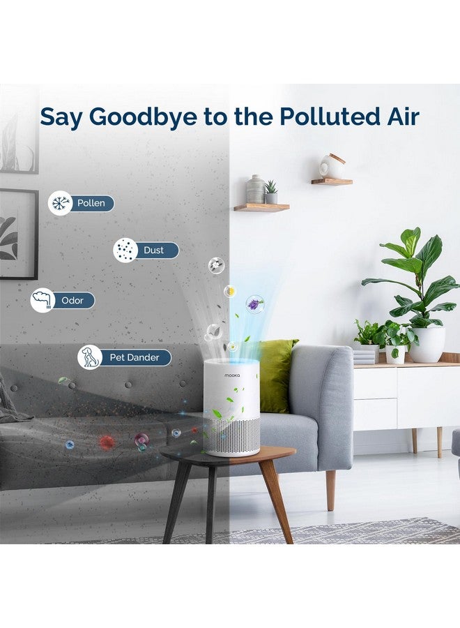 Mooka 2 Pack MOOKA AP-S0610L Air Purifier Filter, 3-in-1 True HEPA Filter, High-Efficiency Activated Carbon Air Filter for Smoke, Odor, Dander, Pollen  - Image 2