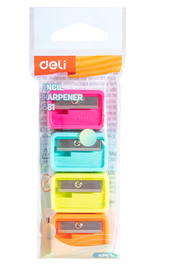 DELI PENCIL SHARPENER 4PC ASSTD 581 - Image 3