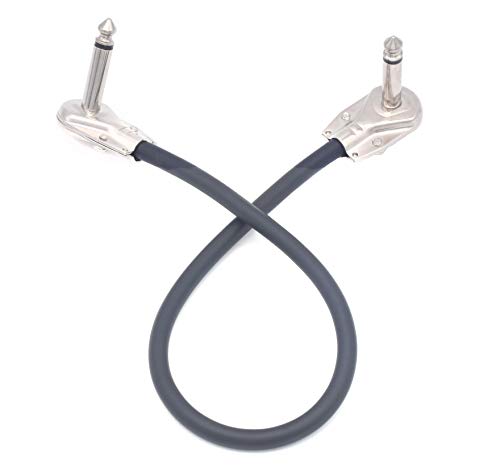 Devinal Guitar Patch Cable 12 inch, Instrument Effects Adapter Set 3 Pack, Pedal Boards Cord 1 feet kit, 1/4 Mono Right Angle Pancake Type Connectors, Ts Low-Profile Plug - Image 5
