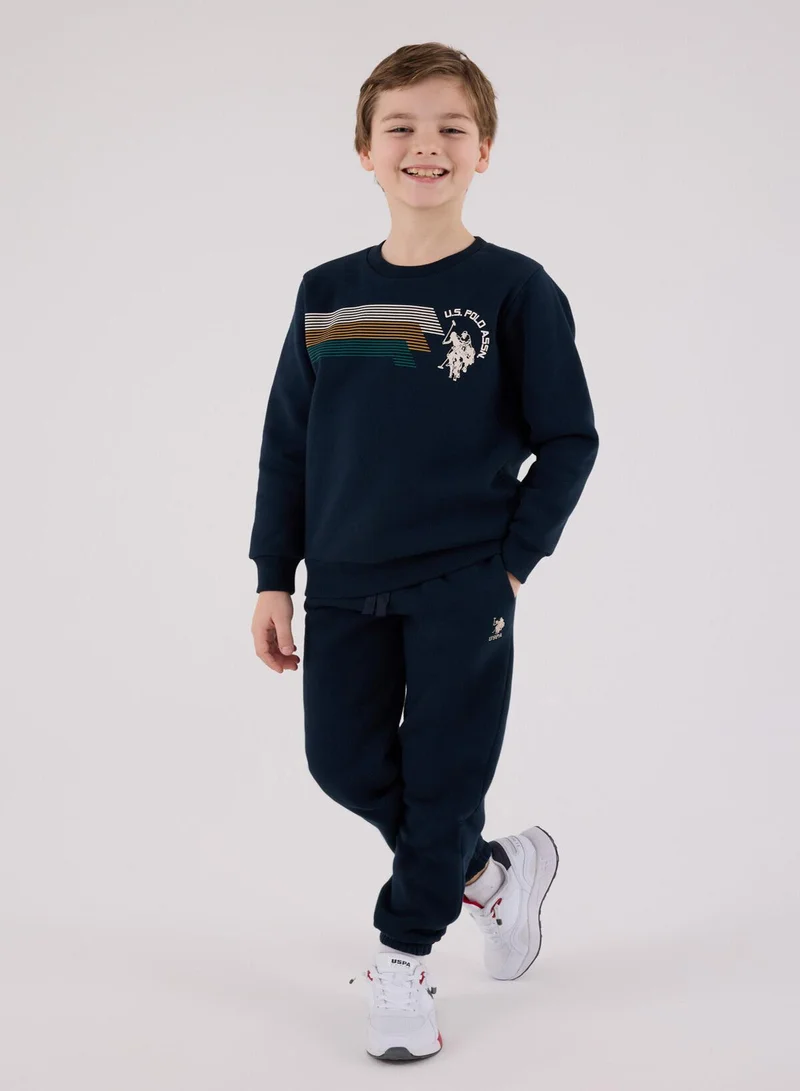 U.S. Polo Assn. U.S. Polo Assn. Boys Navy Jumpsuit Set