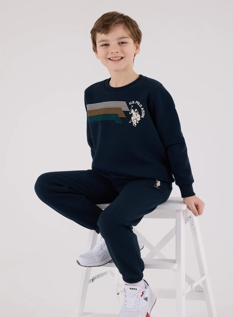 U.S. Polo Assn. U.S. Polo Assn. Boys Navy Jumpsuit Set