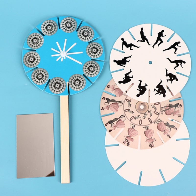 Diy Phenakistoscope Kit: Non-Toxic Quality Material, Easy To Assemble - Develop Observation & Analytical Skills, Science Experiment Toy For Kids 7-14 Years, Parent-Child Interaction - Image 3