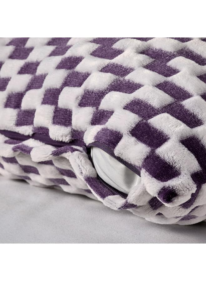 Zaboon Cushion cover, purple/patterned, 50x50 cm - Image 2
