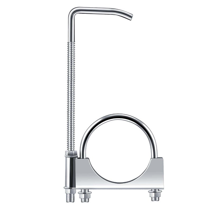Datanly 1 Pcs 2.5 Inch Universal Exhaust Clamp with Hanger, Made of Heavy-duty Clamp with Rear Muffler Hanger Exhaust Pipe for Cars, Trucks Pipes - Image 1