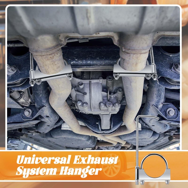 Datanly 1 Pcs 2.5 Inch Universal Exhaust Clamp with Hanger, Made of Heavy-duty Clamp with Rear Muffler Hanger Exhaust Pipe for Cars, Trucks Pipes - Image 5