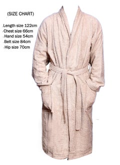 AZM Bathrobe – 400 GSM 100% Cotton Terry Silky Soft Spa Quality Comfort – Shawl Collar & Pocket S/M  - Image 2