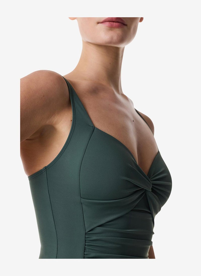 Penti Women Shirred Green Swimsuit - Image 5