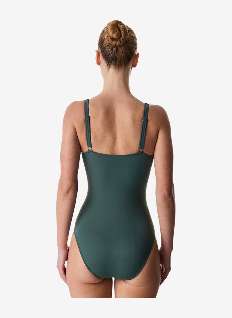 Penti Women Shirred Green Swimsuit - Image 3