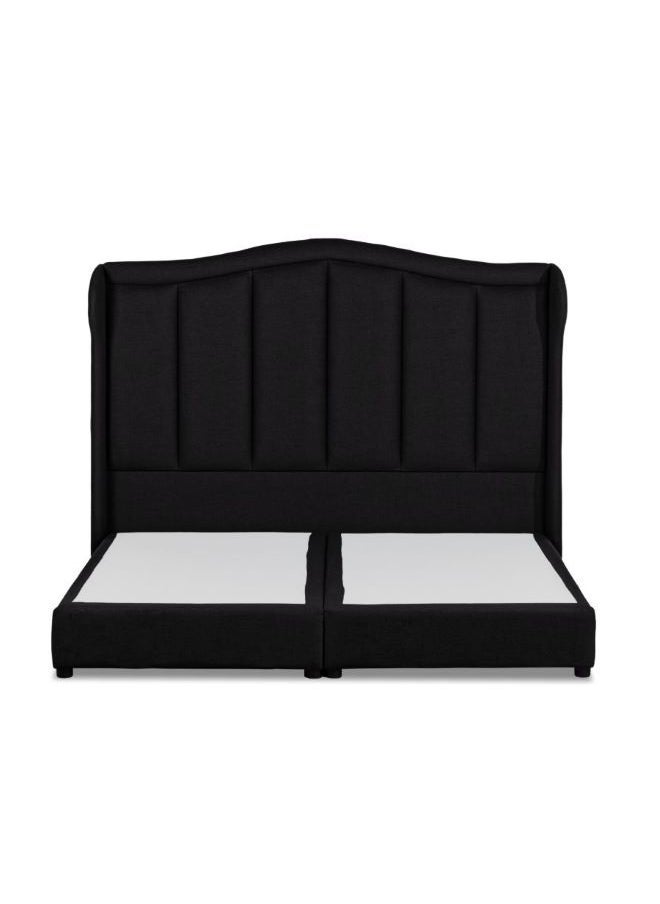 هاوس ون ريمو| هيكل سرير من المخمل 140x200 سم - أسود - Image 2