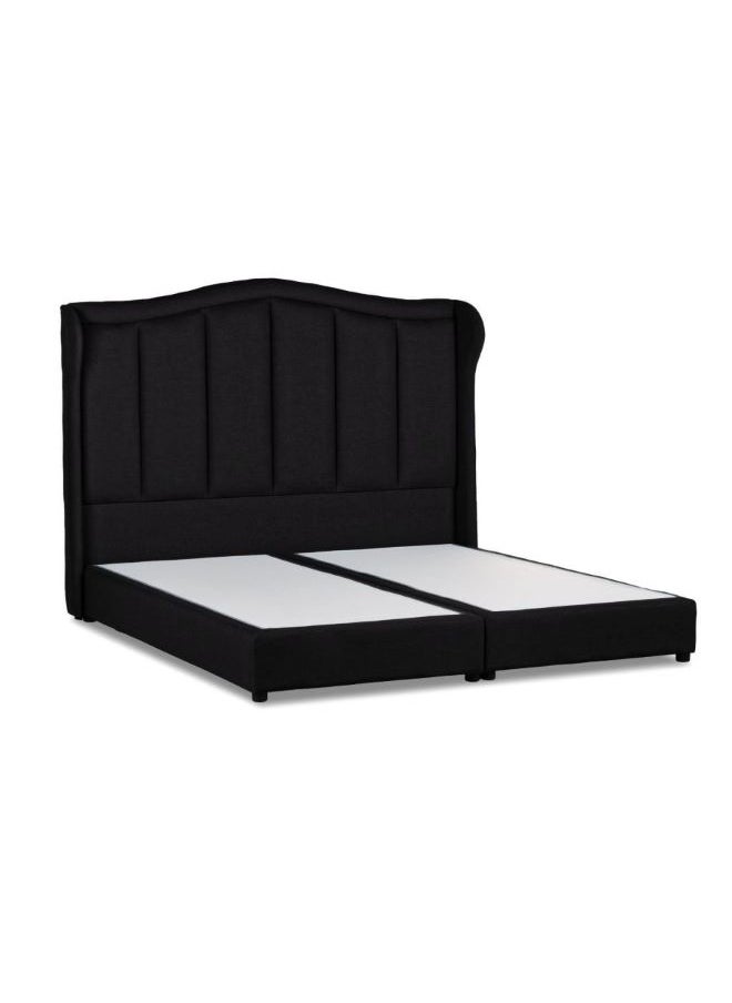 هاوس ون ريمو| هيكل سرير من المخمل 140x200 سم - أسود - Image 3