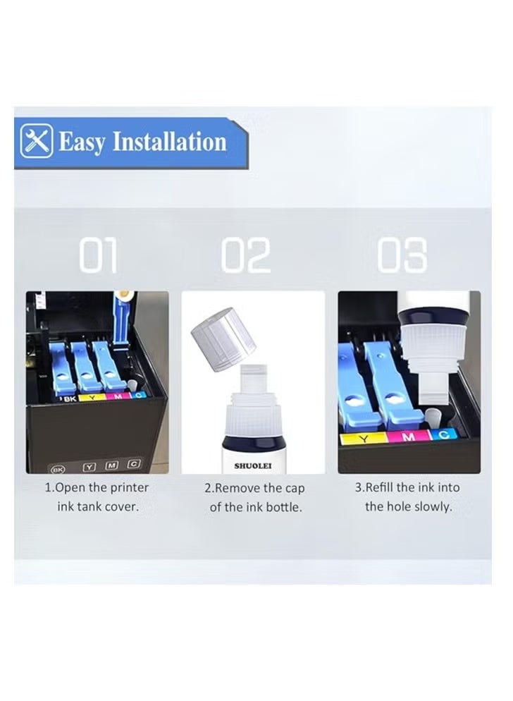 OFFICE SHARK BTD60 BT5000 Ink for Brother Pack of 4 Black Cyan Magenta Yellow for DCP - T300 T510W T710W MFC - T810W T910DW HL - T4000DW DCP - T310W T510W T710W MFC - T810W T910DW T4500DW DCP-T300 - Image 3