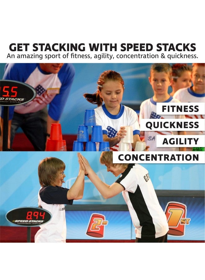 SPEED STACKS ; Sport Stacking Competitor Black Flame 12 Cups Holding Stem With Gx Timer And Mat ; Wssa Approved - Image 3