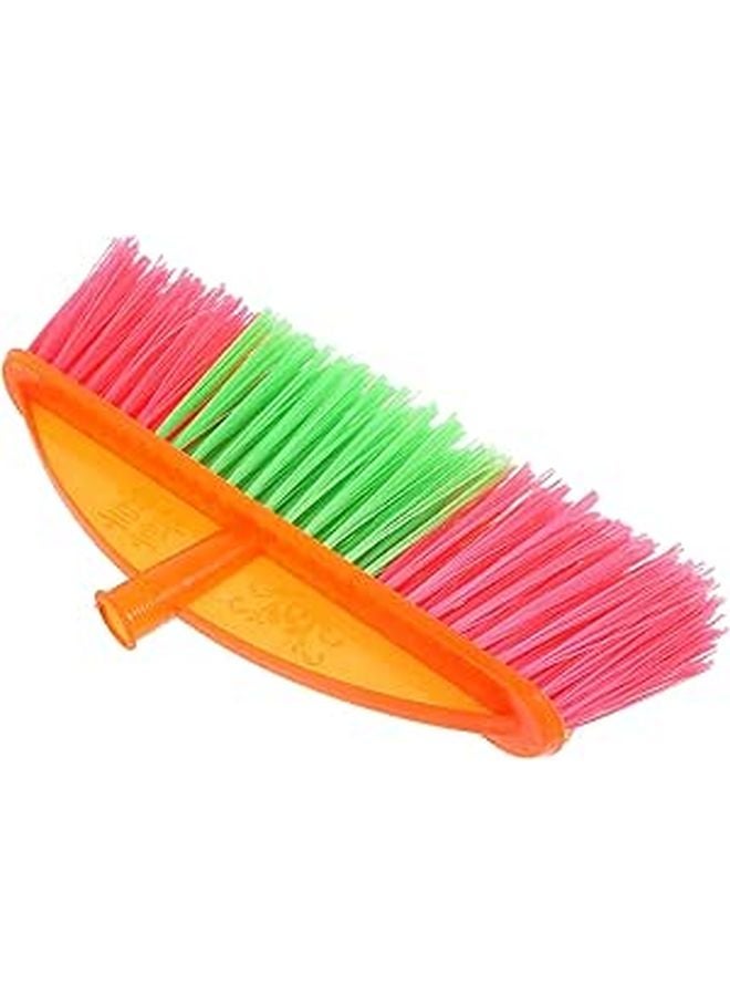 Plastic Broom Head Replacement With Five Row Stiff Bristles For Household Floor Cleaning - Image 1