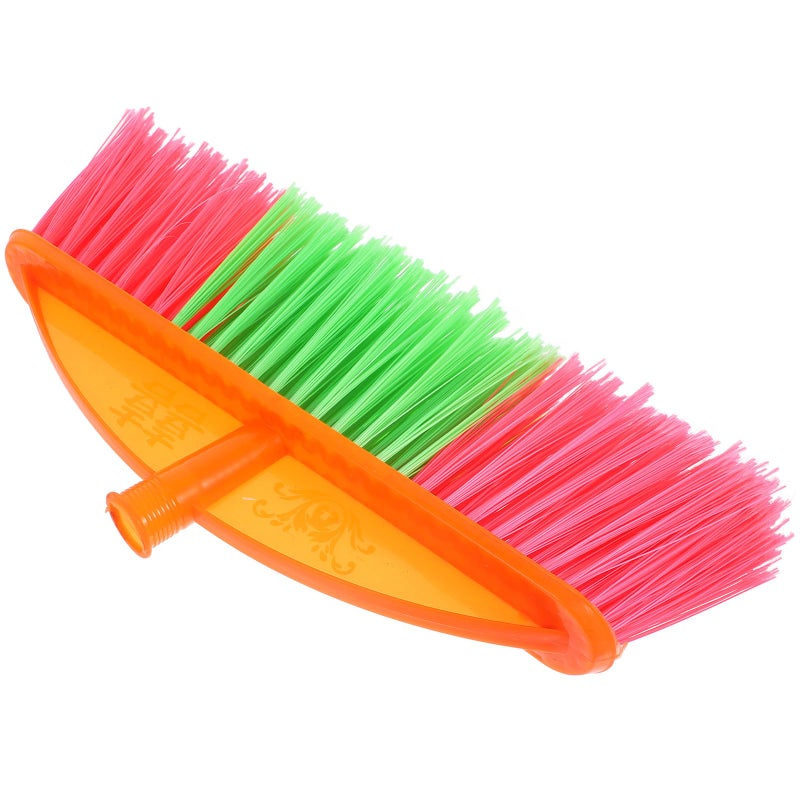 Plastic Broom Head Replacement With Five Row Stiff Bristles For Household Floor Cleaning - Image 2