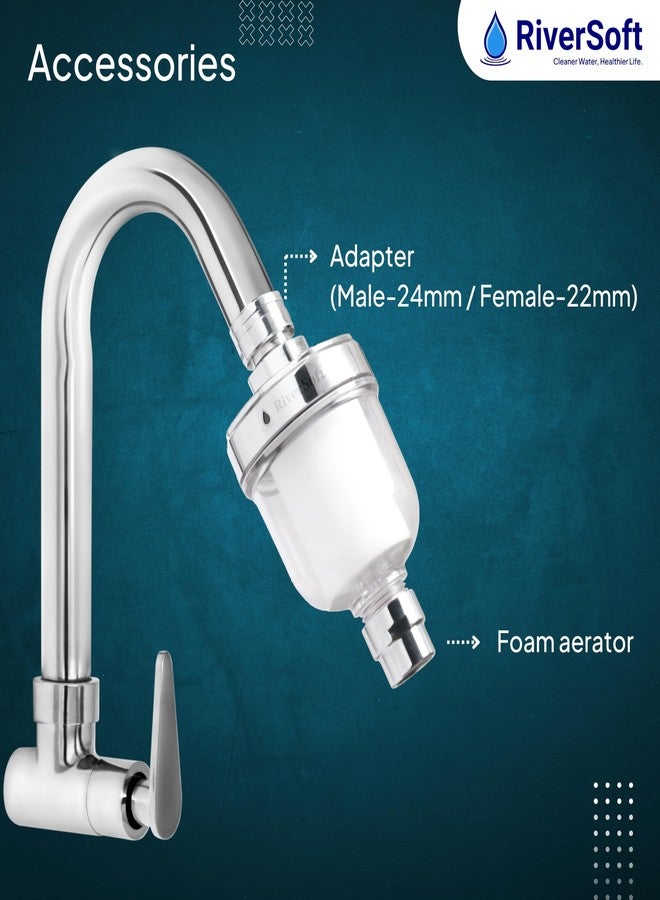 RiverSoft EcoBlu EB-01 Kitchen Tap Filter | Removes Sediments, Rust & Dust | Water-Saving Foam Flow Aerator | Kitchen Tap Water Filter. - Image 3