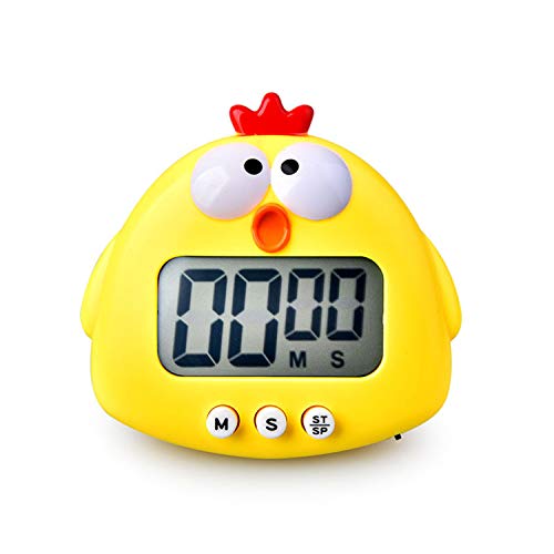 LVGADR Kitchen Timer Cute Cartoon Animal Countdown Digital Cooking Timer with Magnetic LCD LargeScreen Visual Clock Hangable Alarm Clock with Standfor Cooking Bake Sport Game TimerXG - Image 1