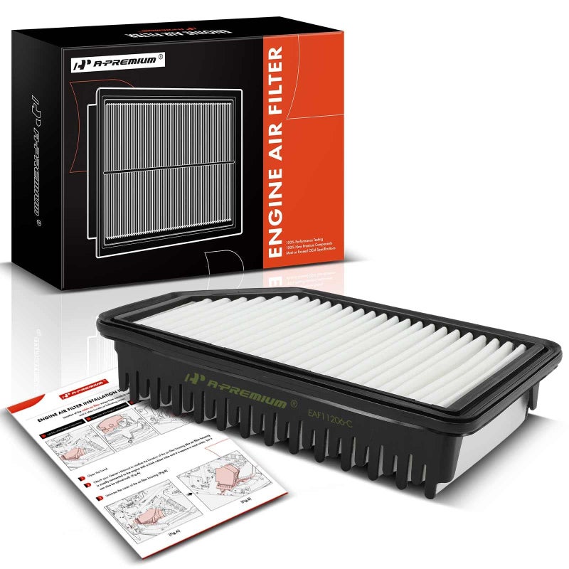 APremium Engine Air Filter Compatible with Hyundai Accent 20122017 Compatible with Veloster 20122017 Kia Rio 20122017 Soul 20122019 Rigid Panel Replace 281131R100