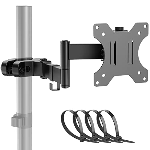 PUTORSEN Universal VESA Pole Mount, Full Motion TV Pole Mount Fits 17 to 32 inch Screens, with Removable 75mm and 100mm VESA Plate, Vesa Mount Arm Holds up to 8kg/17.6lbs, Black - Image 1