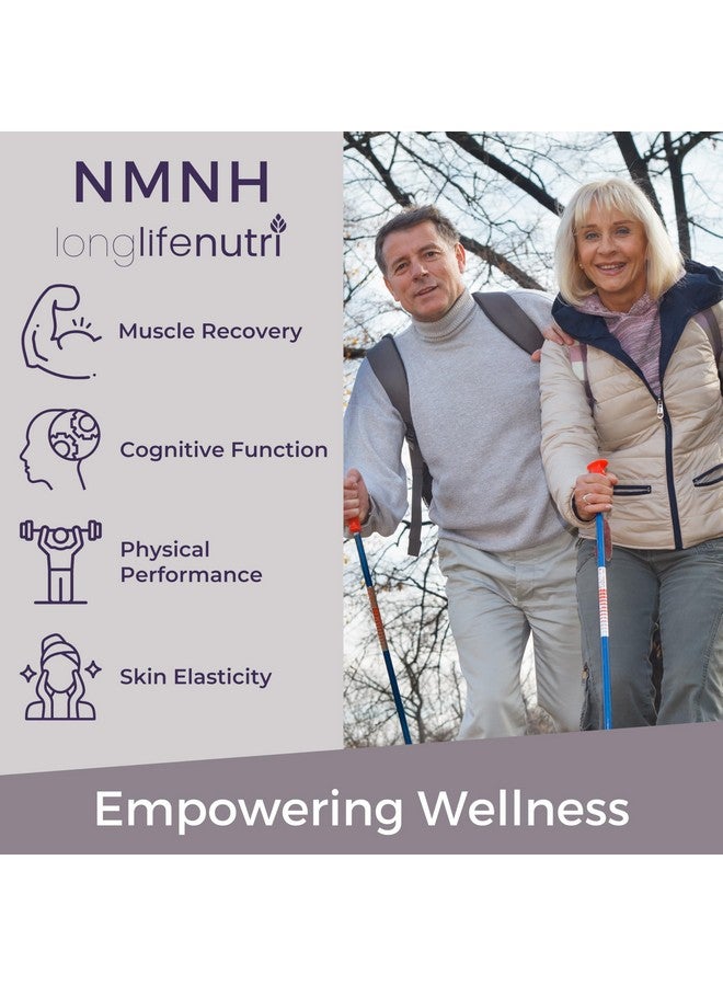 LongLifeNutri NMNH 300mg (Dihydronicotinamide Mononucleotide) - 120 Vegan Capsules, 2-Month Supply, NMN Alternative, NAD Supplement for Energy & Longevity, Lab Tested, Made in USA - Image 4
