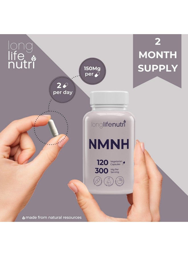 LongLifeNutri NMNH 300mg (Dihydronicotinamide Mononucleotide) - 120 Vegan Capsules, 2-Month Supply, NMN Alternative, NAD Supplement for Energy & Longevity, Lab Tested, Made in USA - Image 5