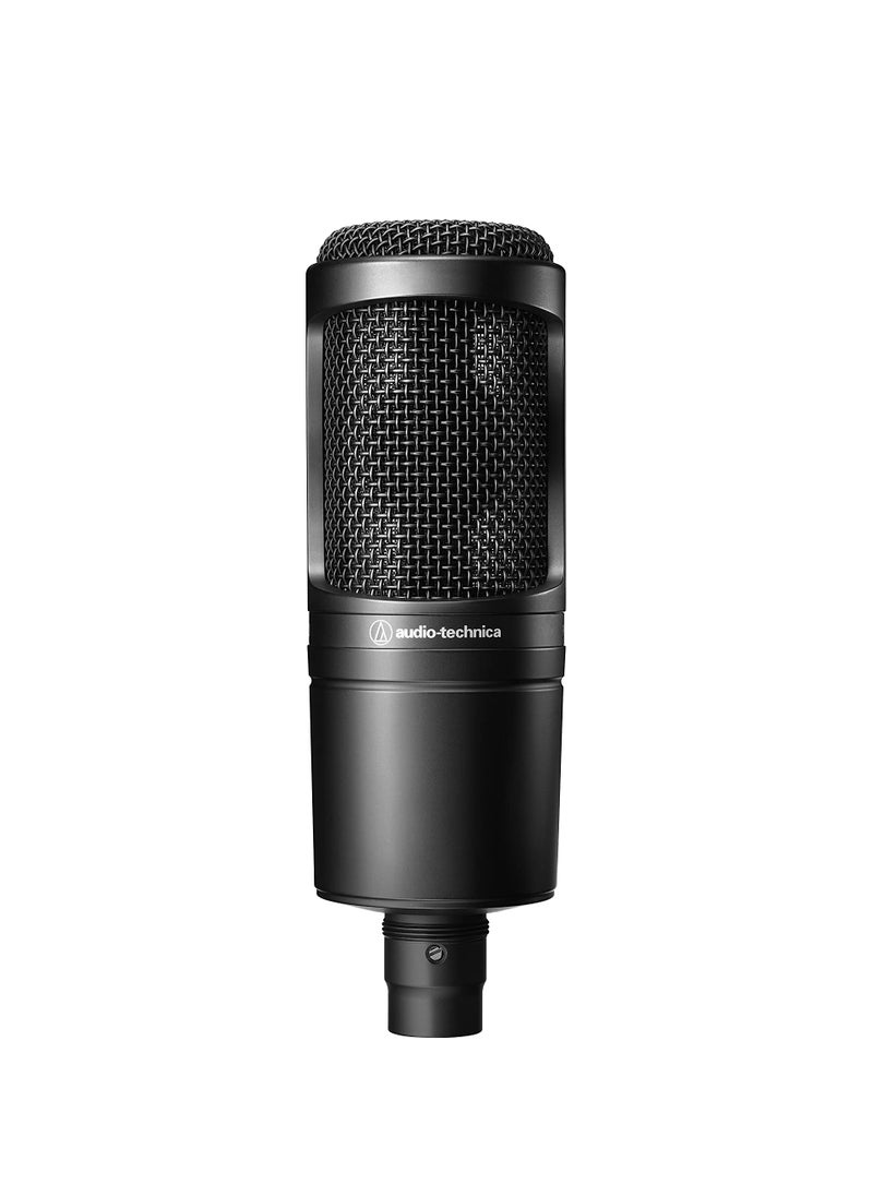 audio-technica Audio-Technica AT2020 Cardioid Condenser Studio XLR Microphone, Ideal for Project/Home Studio Applications,Black  - Image 1