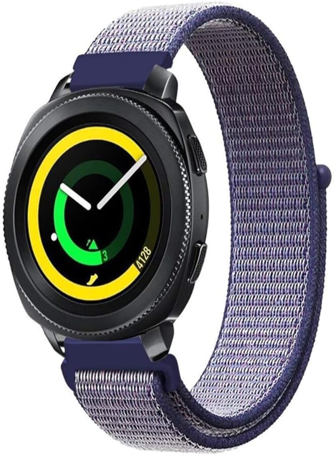 TREETOP for Huawei watch GT/ Galaxy Watch 46mm / Gear S3 Classic / Gear S3 Frontier bands, 22mm Nylon Sport Loop Hook Smartwatch Replacement Strap Bands with Adjustable Closure (Midnight Blue)