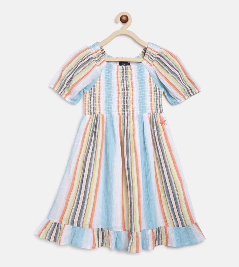 بيفرلي هيلز بولو كلوب فستان بولو كلوب بيفرلي هيلز مخطط بأكمام قصيرة