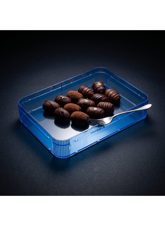 A luxurious transparent gift tray. This tray is primarily used for presenting and arranging Eid and special occasion favors (Size: 20 x 31 cm). - Image 1