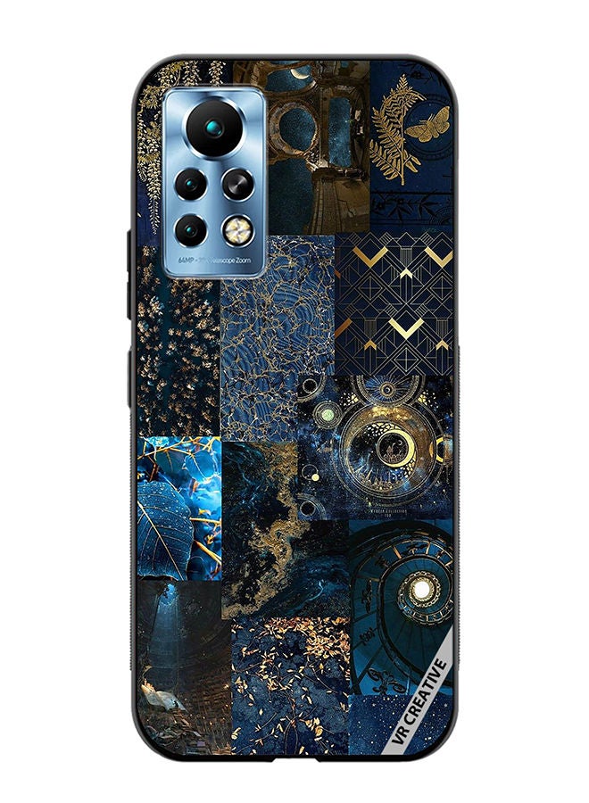 VR CREATIVE Protective Case Cover For Infinix Note 11 Pro Blue Neon College Design Multicolour - Image 1