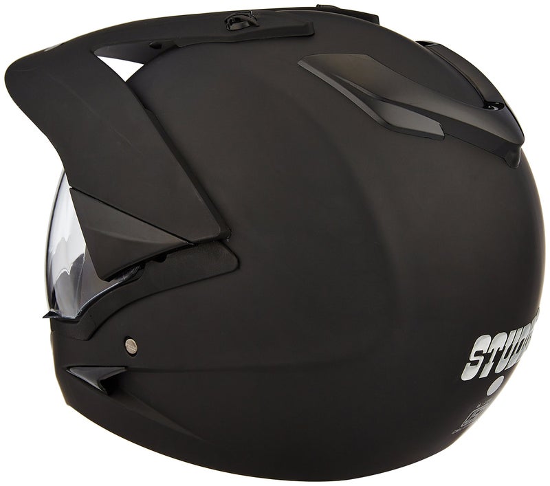 Studds Motocross Plain Full Face Helmet with Plain Visor (Matt Black, L) - Image 2