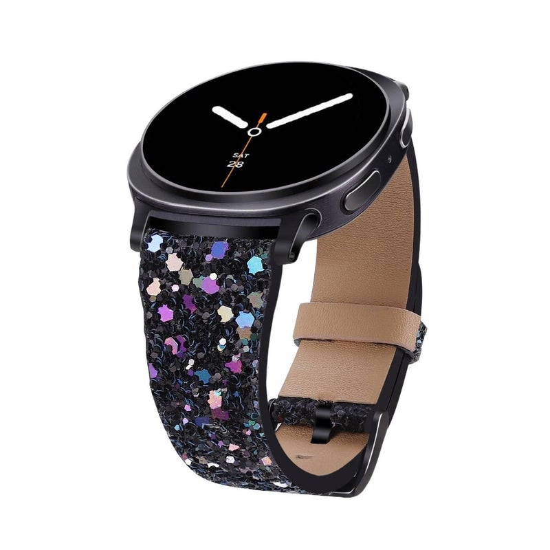 Adjustable Smartwatch Band Compatible with Samsung Galaxy Watch 40 41 44 45 47mm with Fit Replacement Strap in Black - Image 1