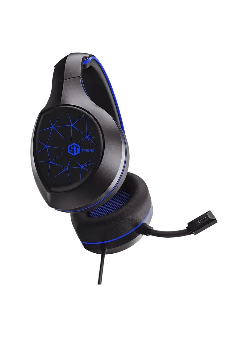 ENVIRONMENTAL Environmental Noise Cancellation Smart Headphones – Wireless Over-Ear Headset with ENC Technology, Deep Bass & Comfortable Design for Music & Gaming (Black/Blue) - Image 2