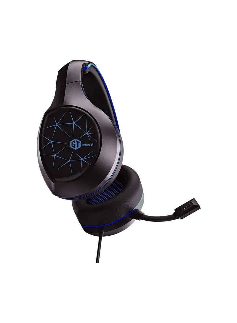 ENVIRONMENTAL Environmental Noise Cancellation Smart Headphones – Wireless Over-Ear Headset with ENC Technology, Deep Bass & Comfortable Design for Music & Gaming (Black/Blue) - Image 4