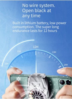M MIAOYAN M MIAOYAN new mobile phone radiator, playing games, cooling and cooling, the silent artifact, the fan does not freeze the frame, and the mute does not affect the voice White  - Image 4