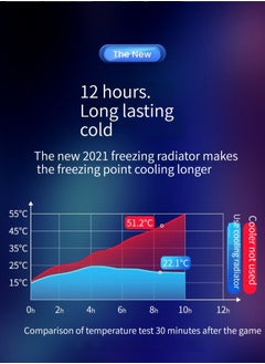 M MIAOYAN M MIAOYAN new mobile phone radiator, playing games, cooling and cooling, the silent artifact, the fan does not freeze the frame, and the mute does not affect the voice White  - Image 2