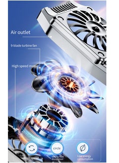M MIAOYAN M MIAOYAN new mobile phone radiator, playing games, cooling and cooling, the silent artifact, the fan does not freeze the frame, and the mute does not affect the voice White  - Image 5