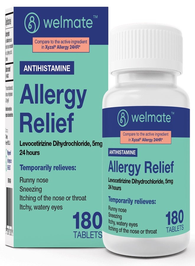 WELMATE - Levocetirizine Dihydrochloride 5mg (180 ct) - Allergy Medicine - 24 Hours - Antihistamine - Allergy Pills - Over-the-Counter Medication - Image 1